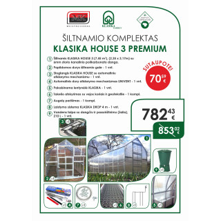 Šiltnamis KLASIKA House 3 PREMIUM