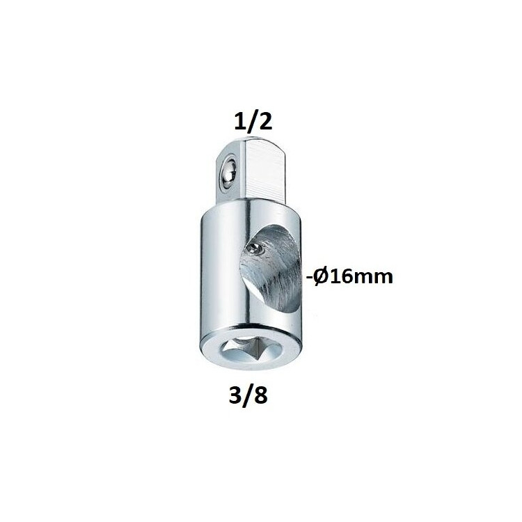 Adapteris 3 krypčių 3/8" - 1/2"