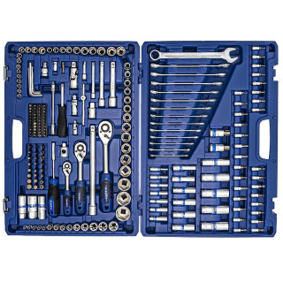 1/4" + 3/8" + 1/2" Galvučių ir raktų rinkinys 218vnt.