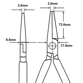 Prailgintos lenktos replės 200mm KNIPEX