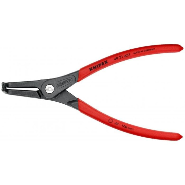 Replės išoriniams žiedams. Lenktos 210mm ( 40-100mm) KNIPEX