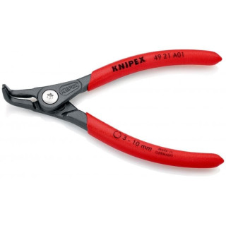 Replės išoriniams žiedams. Lenktos 130mm ( 3-10mm) KNIPEX