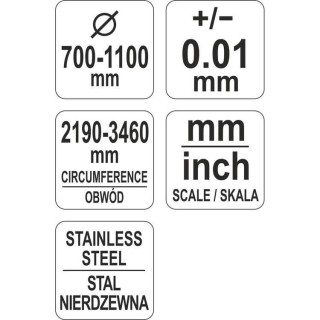 Juostinis matavimo įrankis diametrui ir perimetrui 700-1100mm