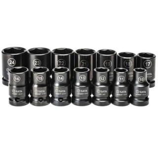 1/2'' Smūginių galvučių rinkinys (10-24mm)(14vnt)(plonasienės)