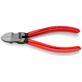 Šoninio kirpimo replės plastikams 140mm KNIPEX