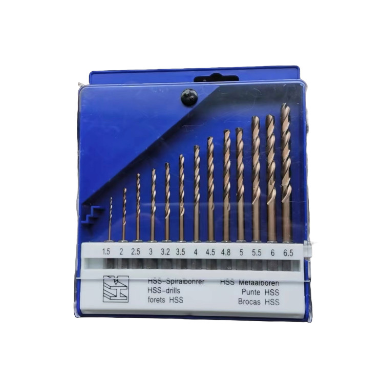 Grąžtų rinkinys HSS 1/4" 13vnt. (cobalt) 1.5-6.5mm