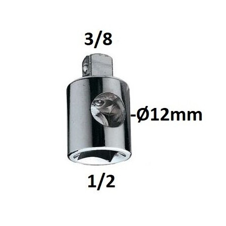 Adapteris 3 krypčių 1/2" - 3/8"