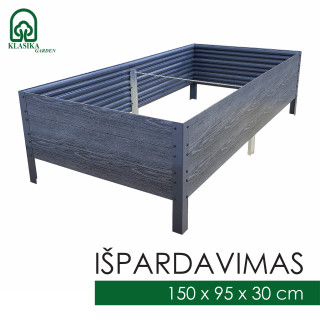 IŠPARDAVIMAS GPPS pakelta lysvė KLASIKA Woodlook, pilka 150x95x30 cm