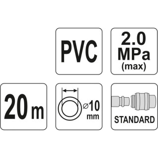 Žarna su jungtimis PVC (10x14mm) 20m